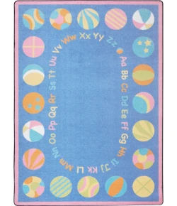 Joy Carpets Kid Essentials Multi Bouncy Balls 10ft.9in. x 13ft.2in. Oval Rug