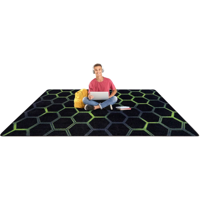 Joy Carpets Kid Essentials Emerald Breakout 3ft. 10in. x 5ft. 4in. Rect. Rug