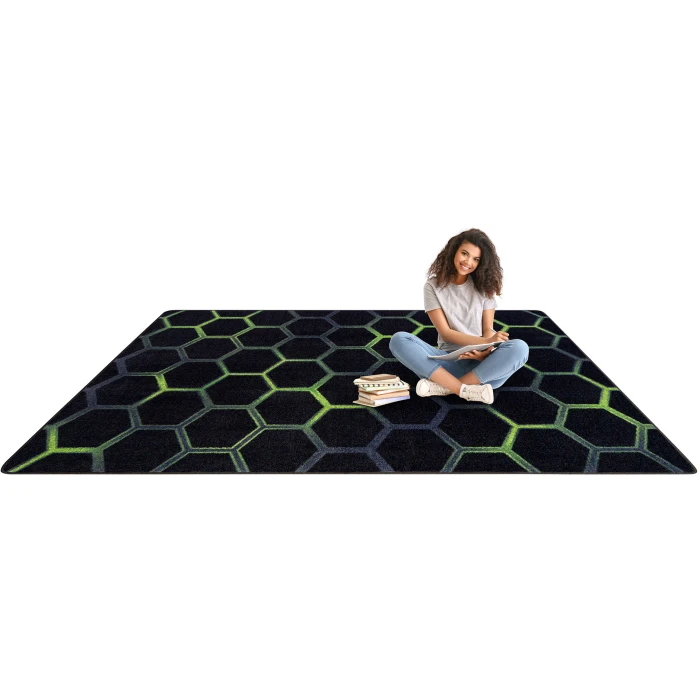 Joy Carpets Kid Essentials Emerald Breakout 3ft. 10in. x 5ft. 4in. Rect. Rug