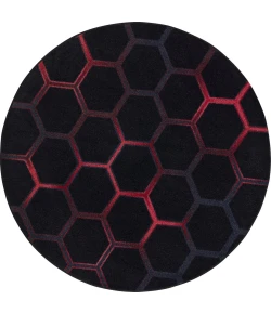 Joy Carpets Kid Essentials Ruby Breakout 5ft. 4in. Round Rug