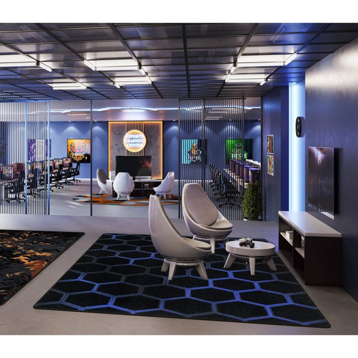 Joy Carpets Kid Essentials Sapphire Breakout 7ft. 8in. x 10ft. 9in. Rect. Rug