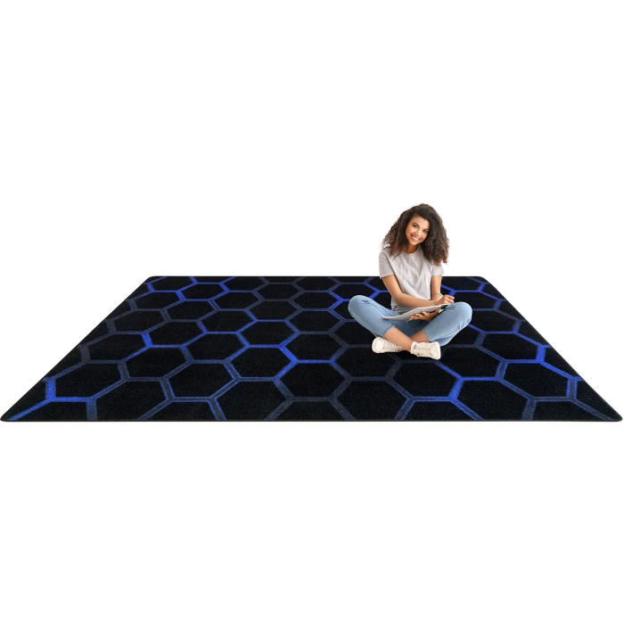Joy Carpets Kid Essentials Sapphire Breakout 7ft. 8in. x 10ft. 9in. Rect. Rug