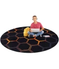Joy Carpets Kid Essentials Tangerine Breakout 13ft. 2in. Round Rug