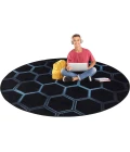 Joy Carpets Kid Essentials Teal Breakout 7ft. 7in. Round Rug