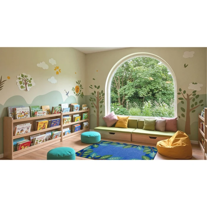 Joy Carpets Kid Essentials Multi Breezy Branches 2ft. 8in. x 3ft. 10in. Rect. Rug