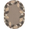 Joy Carpets Kid Essentials Neutral Breezy Branches 7ft.8in. x 10ft.9in. Oval Rug