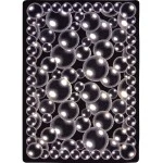 Joy Carpets Kaleidoscope Silver Bubbles 7ft.8in. x 10ft.9in. Rect. Rug