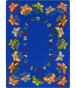 Joy Carpets Kid Essentials Multi Butterfly Delight 7ft.7in. Round Rug