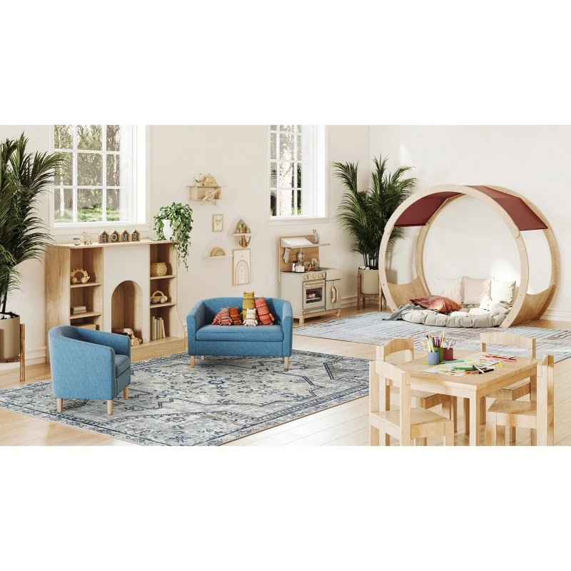 Joy Carpets Kid Essentials Sandstone Canyon Tapestry 3ft. 10in. x 5ft. 4in. Rect. Rug