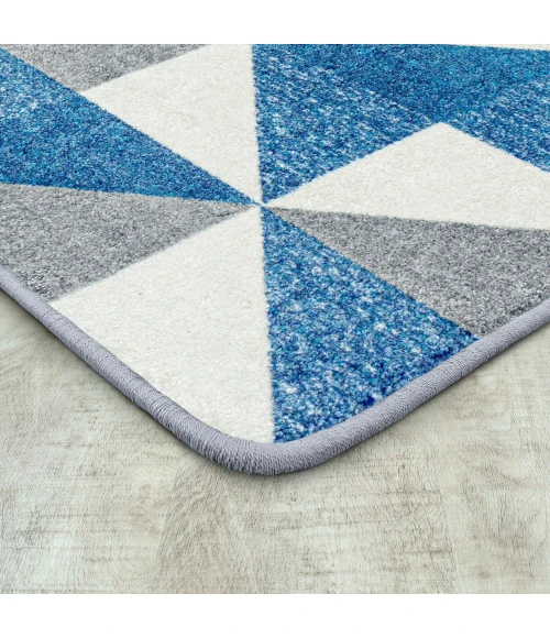 Joy Carpets Claremont Kids Blue Skies Cartwheel 3ft.10in. x 5ft.4in. Rect. Rug