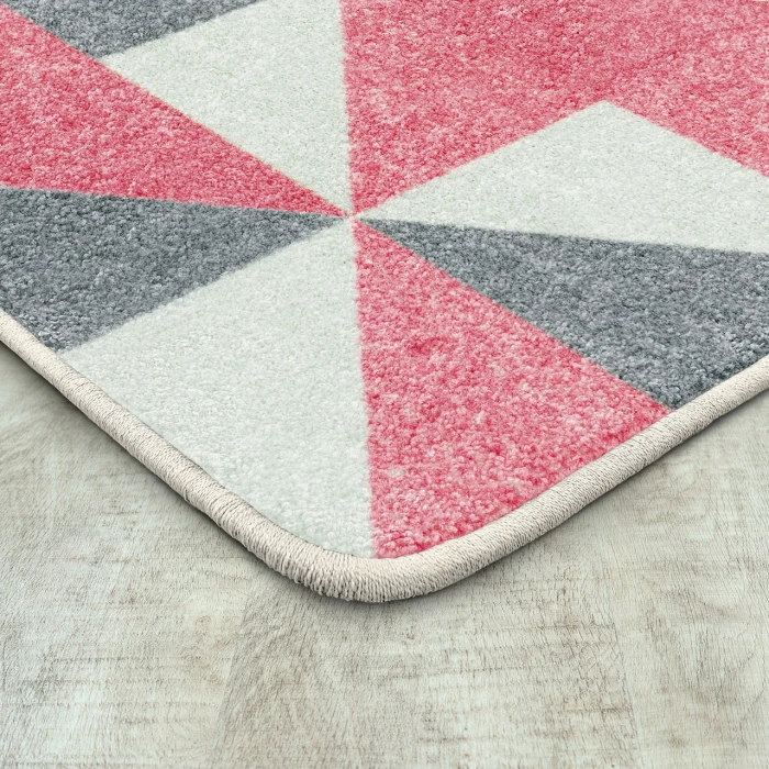 Joy Carpets Claremont Kids Blush Cartwheel 7ft.8in. x 10ft.9in. Rect. Rug