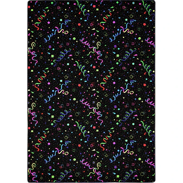 Joy Carpets Neon Lights Fluorescent Celebration 6ft. x 9ft. Rect. Rug