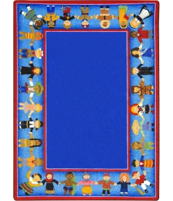 Joy Carpets Kid Essentials Multi Children of Many Cultures 7ft.8in. x 10ft.9in. Rect. Rug