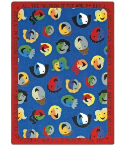 Joy Carpets Kid Essentials Multi Children of the World 7ft.8in. x 10ft.9in. Rect. Rug