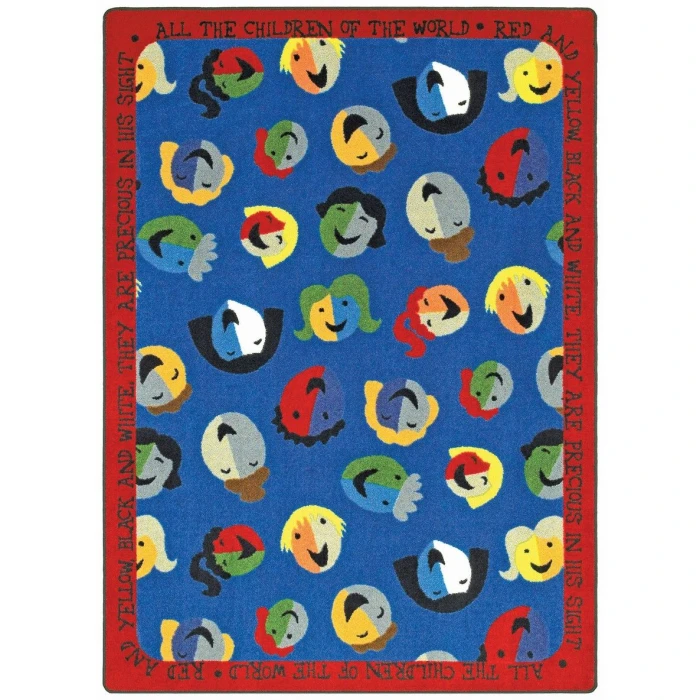 Joy Carpets Kid Essentials Multi Children of the World 3ft.10in. x 5ft.4in. Rect. Rug