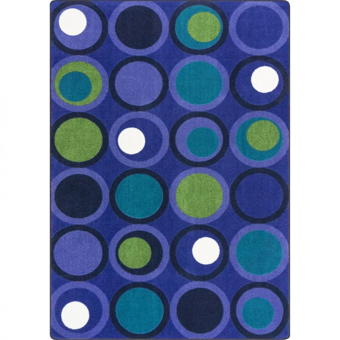 Joy Carpets Kid Essentials Indigo Circle Back 10ft.9in. x 13ft.2in. Rect. Rug