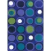 Joy Carpets Kid Essentials Indigo Circle Back 7ft.8in. x 10ft.9in. Rect. Rug