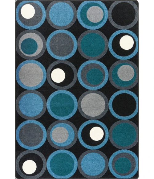 Joy Carpets Kid Essentials Sapphire Circle Back 7ft.8in. x 10ft.9in. Rect. Rug
