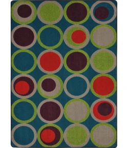 Joy Carpets Kid Essentials Tropics Circle Back 7ft.8in. x 10ft.9in. Rect. Rug