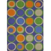 Joy Carpets Kid Essentials Violet Circle Back 7ft.8in. x 10ft.9in. Rect. Rug