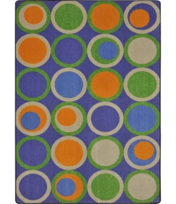 Joy Carpets Kid Essentials Violet Circle Back 10ft.9in. x 13ft.2in. Rect. Rug