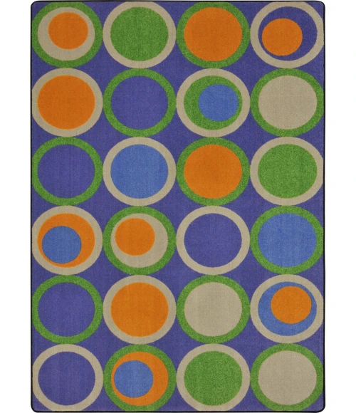 Joy Carpets Kid Essentials Violet Circle Back 10ft.9in. x 13ft.2in. Rect. Rug