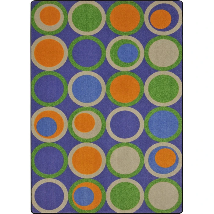 Joy Carpets Kid Essentials Violet Circle Back 10ft.9in. x 13ft.2in. Rect. Rug