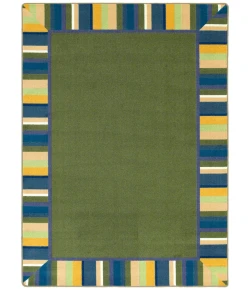 Joy Carpets Kid Essentials Bold Clean Green 7ft.8in. x 10ft.9in. Rect. Rug
