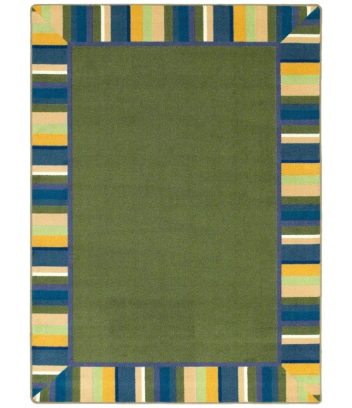Joy Carpets Kid Essentials Bold Clean Green 7ft.8in. x 10ft.9in. Rect. Rug