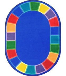 Joy Carpets Kid Essentials Multi Color Tones 10ft.9in. x 13ft.2in. Oval Rug