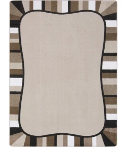 Joy Carpets Kid Essentials Neutral Colorful Accents 7ft.8in. x 10ft.9in. Rect. Rug