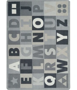 Joy Carpets Kid Essentials Chalkdust Colorful Learning 5ft. 4in. x 7ft. 8in. Rect. Rug
