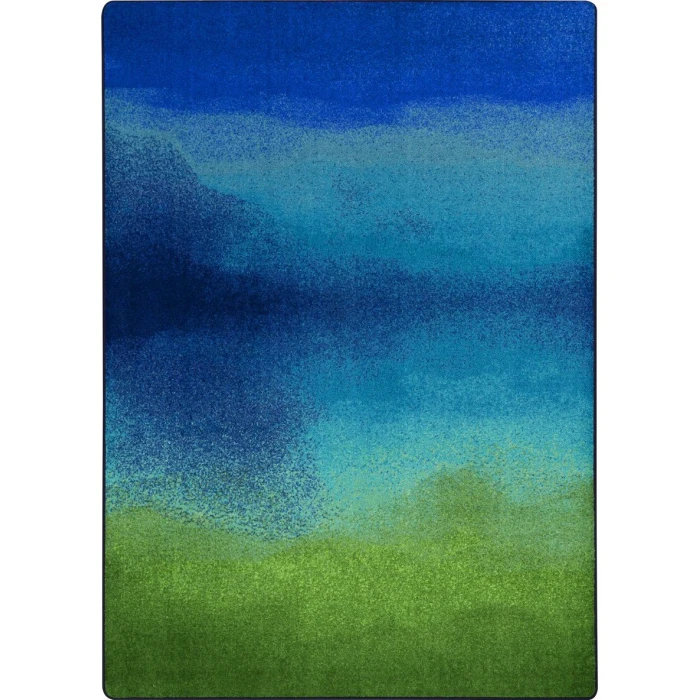 Joy Carpets Kid Essentials Marine Colorwash 7ft.7in. Round Rug