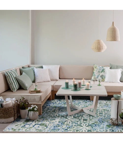 Joy Carpets First Take Sea Green Composite 7ft.8in. x 10ft.9in. Rect. Rug