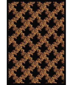 Joy Carpets Any Day Matinee Black Corinth 7ft.8in. x 10ft.9in. Rect. Rug