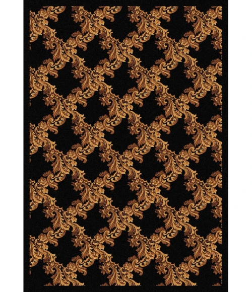 Joy Carpets Any Day Matinee Black Corinth 7ft.8in. x 10ft.9in. Rect. Rug