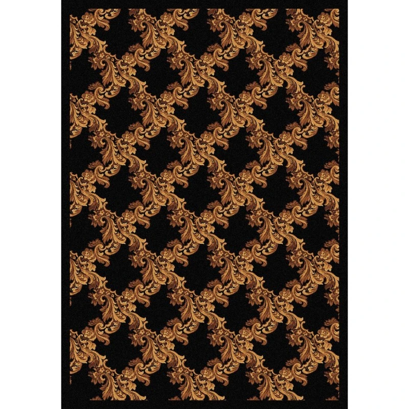 Joy Carpets Any Day Matinee Black Corinth 7ft.8in. x 10ft.9in. Rect. Rug