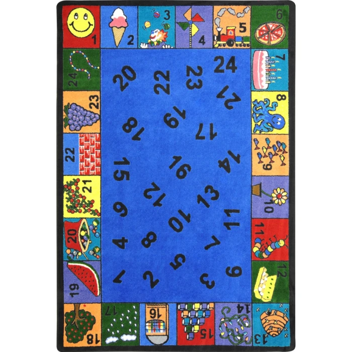 Joy Carpets Kid Essentials Multi Count On Me 7ft.8in. x 10ft.9in. Rect. Rug