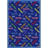 Joy Carpets Playful Patterns Blue Crayons 7ft.8in. x 10ft.9in. Rect. Rug
