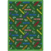 Joy Carpets Playful Patterns Green Crayons 7ft.8in. x 10ft.9in. Rect. Rug