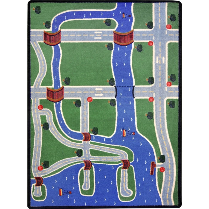 Joy Carpets Kid Essentials Multi Creataville 3ft.10in. x 5ft.4in. Rect. Rug