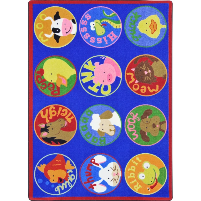 Joy Carpets Kid Essentials Multi Creature Calls 10ft.9in. x 13ft.2in. Rect. Rug