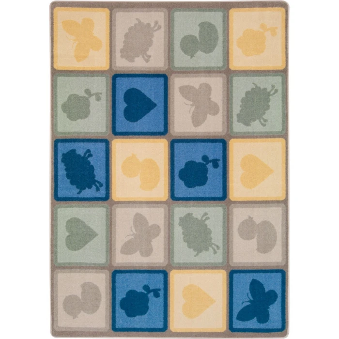 Joy Carpets Kid Essentials Multi Cuddly Creatures 7ft.8in. x 10ft.9in. Rect. Rug