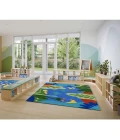 Joy Carpets Kid Essentials Multi Curious World 10ft. 9in. x 13ft. 2in. Rect. Rug