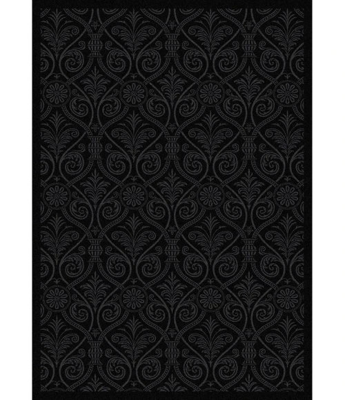 Joy Carpets Any Day Matinee Black Damascus 10ft.9in. x 13ft.2in. Rect. Rug