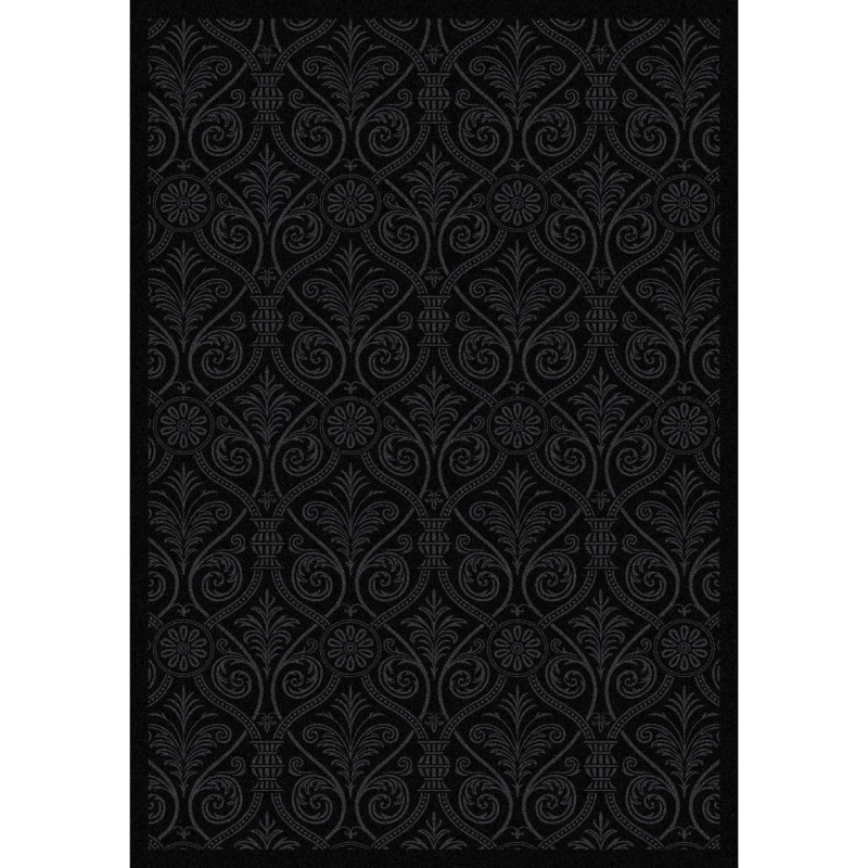Joy Carpets Any Day Matinee Black Damascus 10ft.9in. x 13ft.2in. Rect. Rug