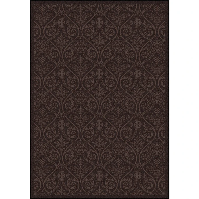 Joy Carpets Any Day Matinee Brown Damascus 3ft.10in. x 5ft.4in. Rect. Rug