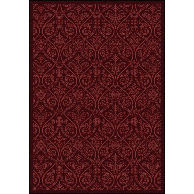 Joy Carpets Any Day Matinee Burgundy Damascus 10ft.9in. x 13ft.2in. Rect. Rug