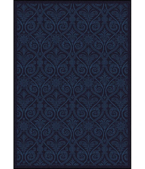Joy Carpets Any Day Matinee Navy Damascus 3ft.10in. x 5ft.4in. Rect. Rug