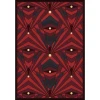 Joy Carpets Any Day Matinee Burgundy Deco Strobe 10ft.9in. x 13ft.2in. Rect. Rug